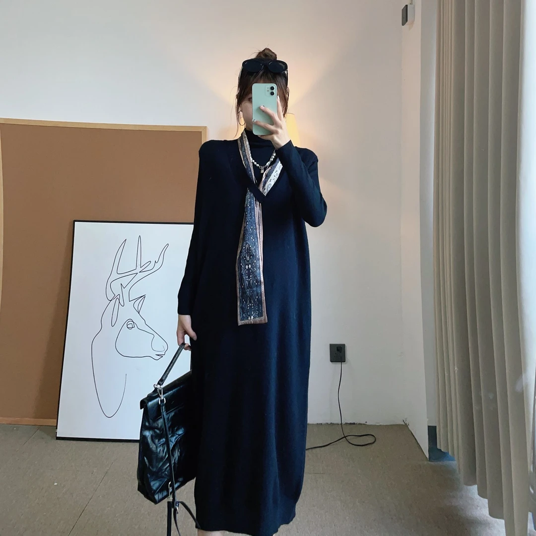 孕妇装2025春秋新款小香风针织开衫连衣裙时尚加厚中长款两件套装