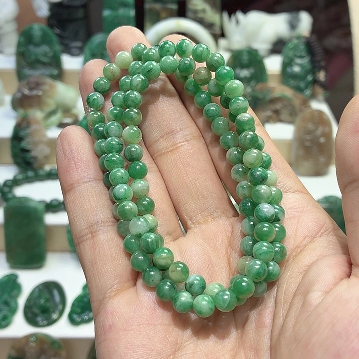 独山玉未镶嵌手串卡6 108颗