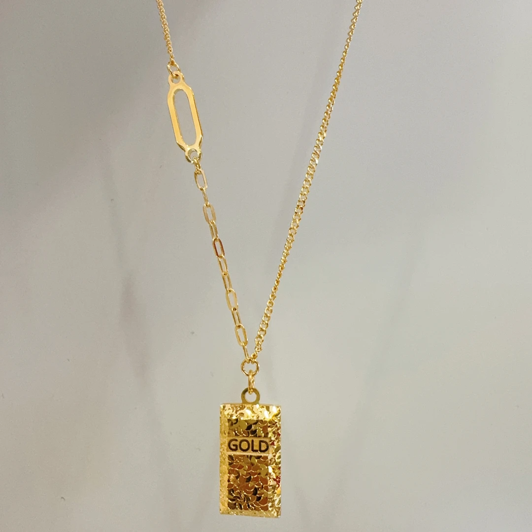 5g 工艺足金 999 碎冰冰金砖套链