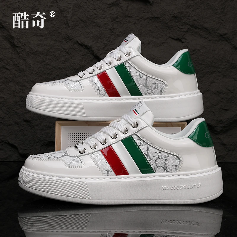 【专柜正品】酷奇夏季透气男鞋休闲鞋板鞋百搭男士小白鞋潮鞋轻奢