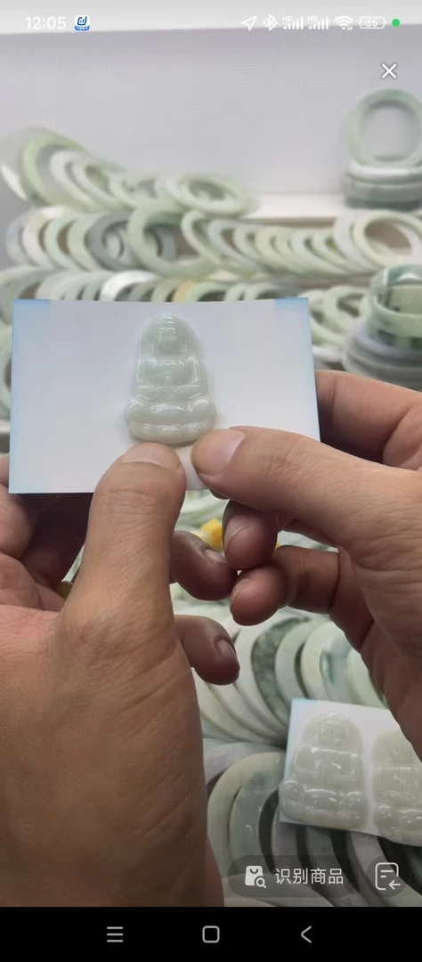 翠情深天然翡翠 观音吊坠图片款