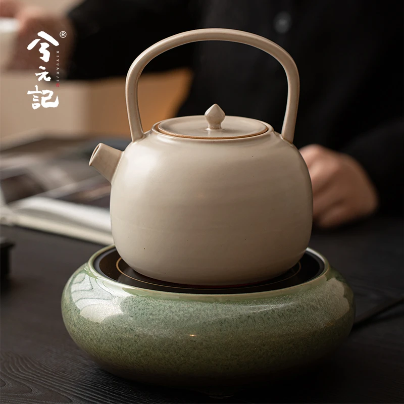 兮元记草木灰提梁壶烧水壶泡茶家用高档电陶炉煮茶壶2025新款茶具