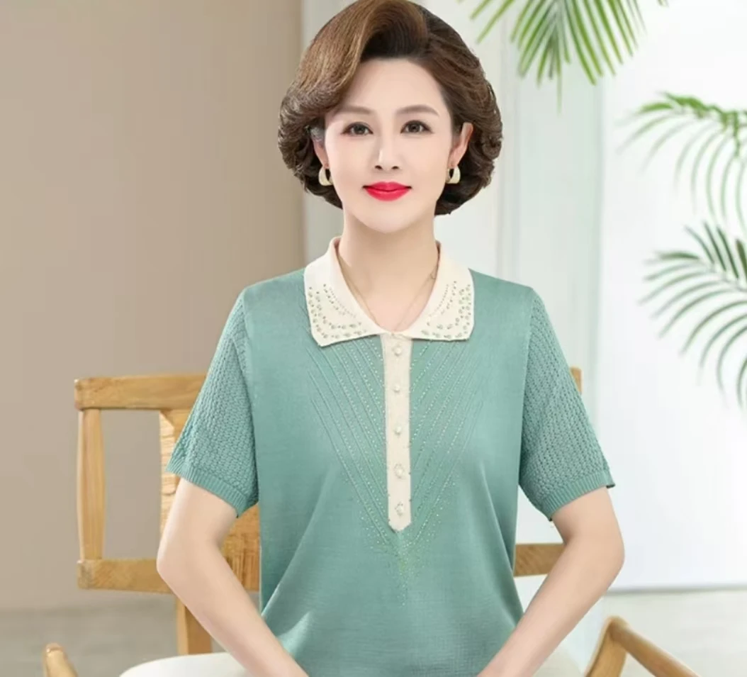 妈妈装针织夏季新款