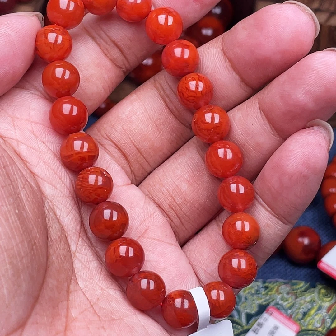 南红玛瑙未镶嵌手链南红瓦西卡9