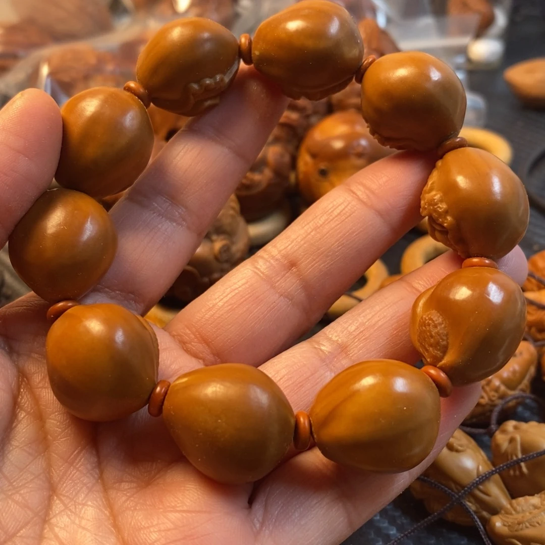 橄榄核把件生命。。手串