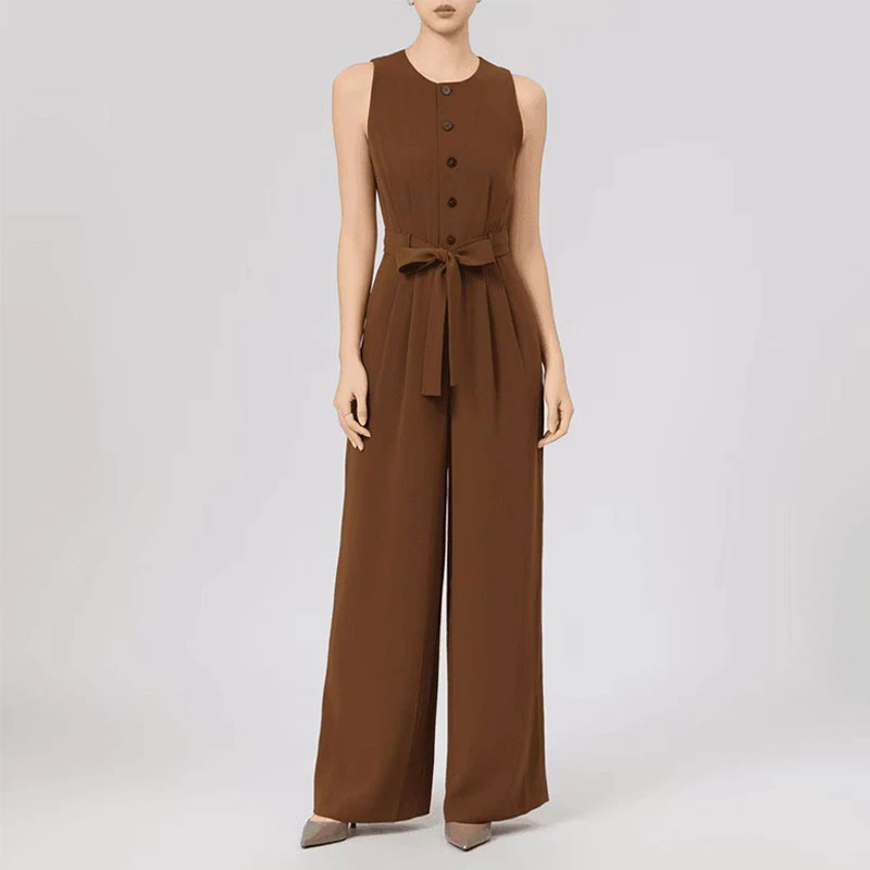 【商场同款】女装春秋高级感时尚百搭通勤无袖阔腿裤袁衣都舍510012