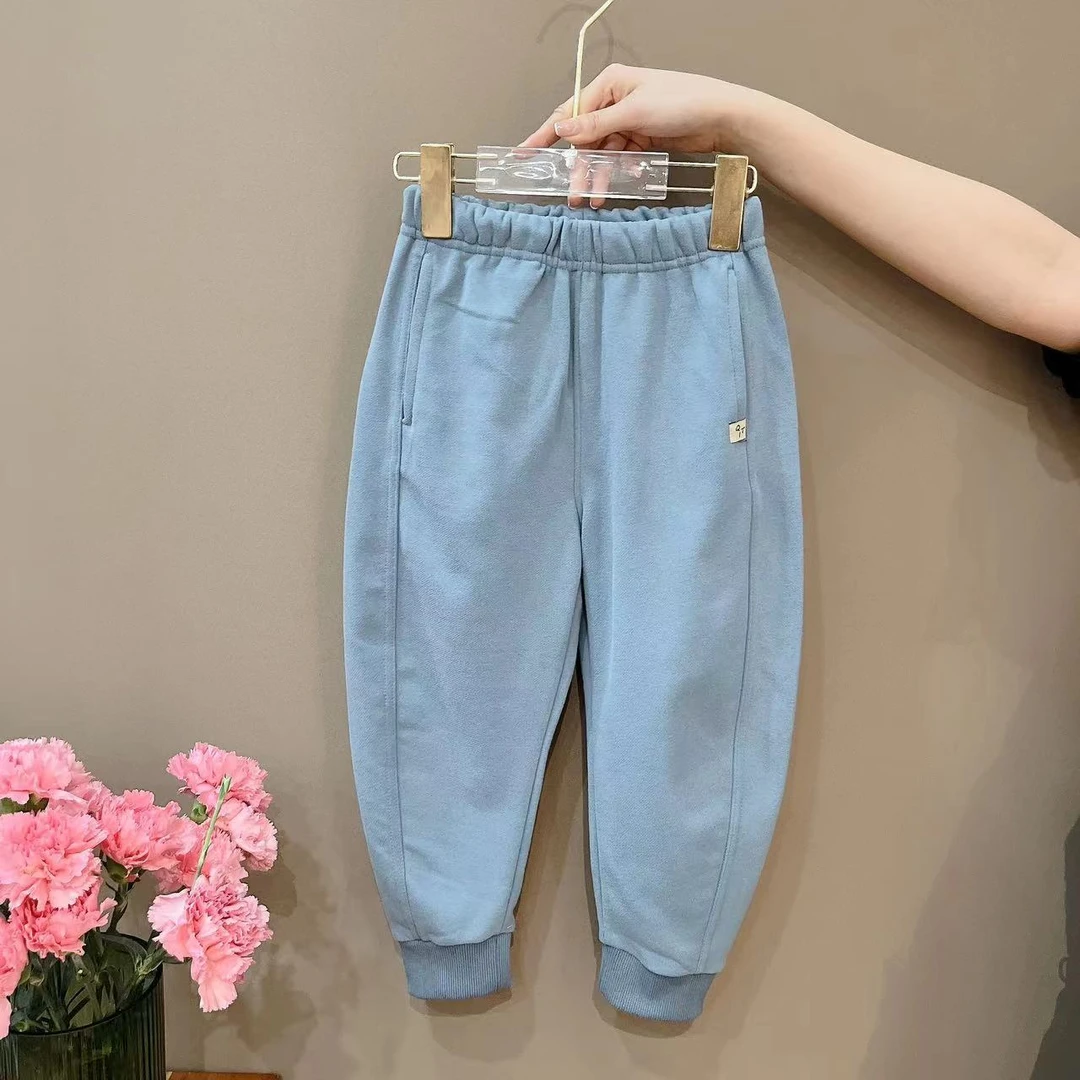 【云朵小葵】儿童小标纯色原韩D百搭运动裤241015
