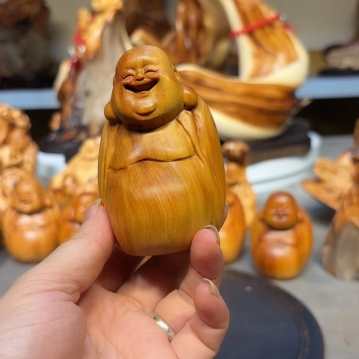 柏木太行崖柏弥勒佛