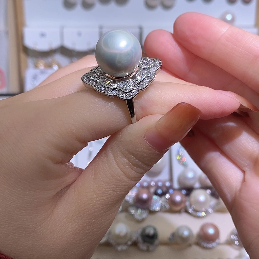 戒指未镶嵌淡水珍珠w14.2有瑕疵