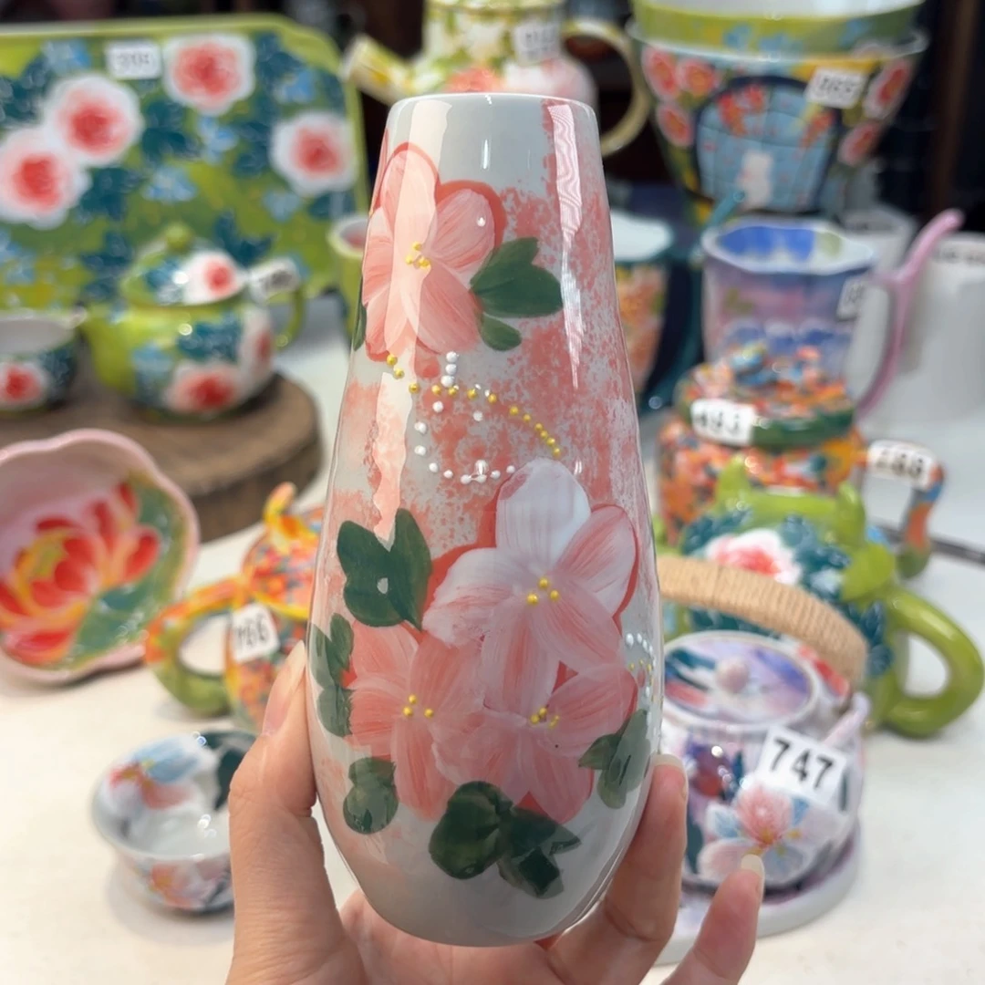 景德镇手绘高温釉下彩陶瓷茶具