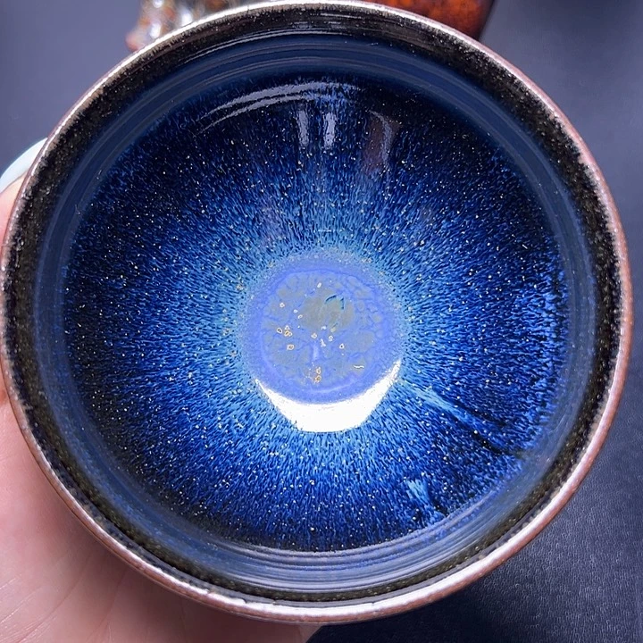 茶盏建盏回蓝主人杯