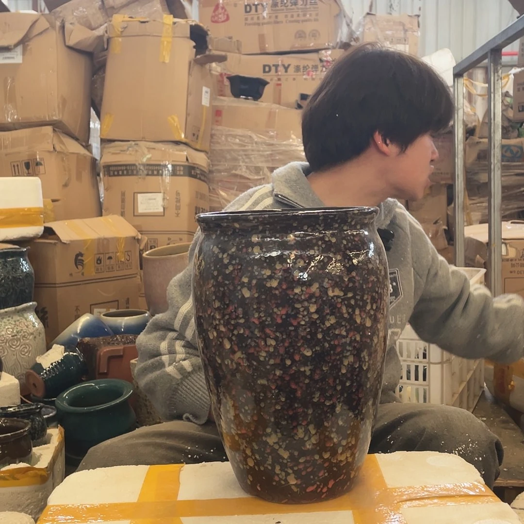 红陶宜兴紫砂花盆