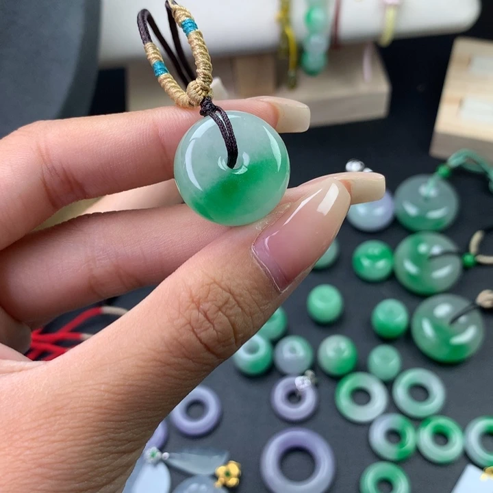 水**淼平安扣吊坠项链