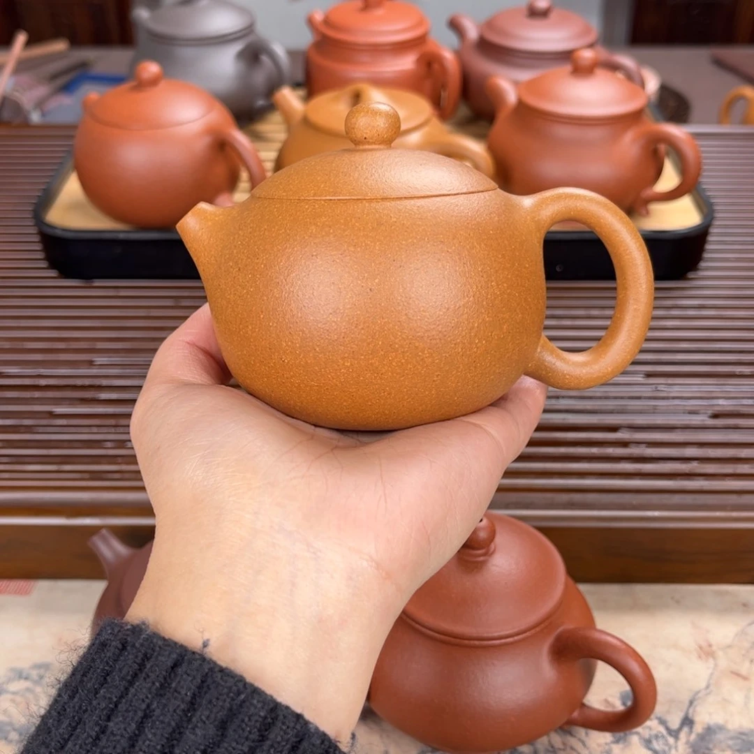 紫砂茶壶200CC黄金段西施