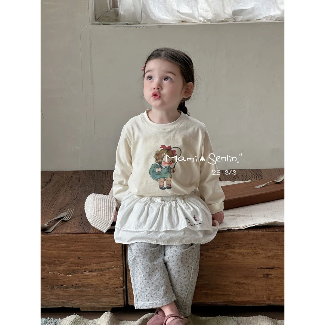 【现货】妈咪森林童装2025年春新款卡通印花T恤251-MMSL-251008