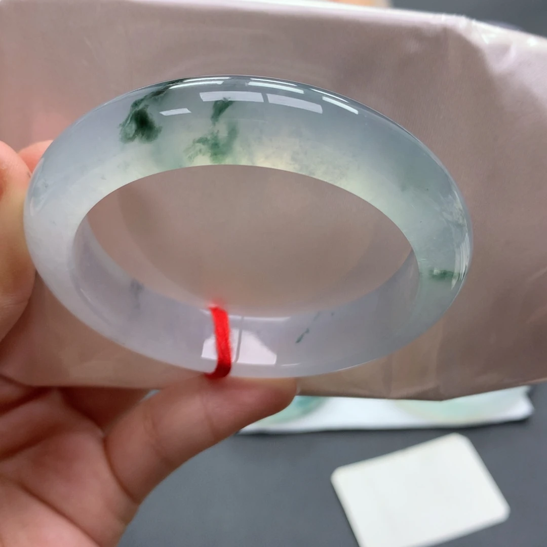 蓉***々翡翠未镶嵌手镯56正凤凰花开