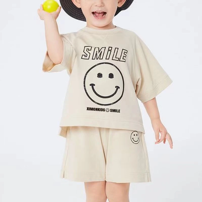 高定42006亲子（95棉5氨纶）夏季共享宽松时尚洋气休闲两件套印花