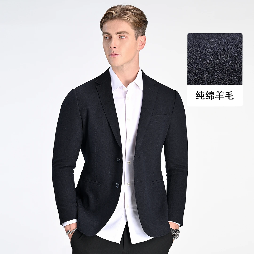 717号 男士商务休闲春秋长袖羊毛西服L96-103102