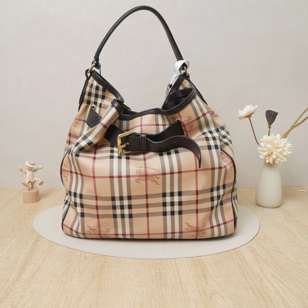 95新 BURBERRY/博柏利 博柏利战马格纹托特大号/DS034770