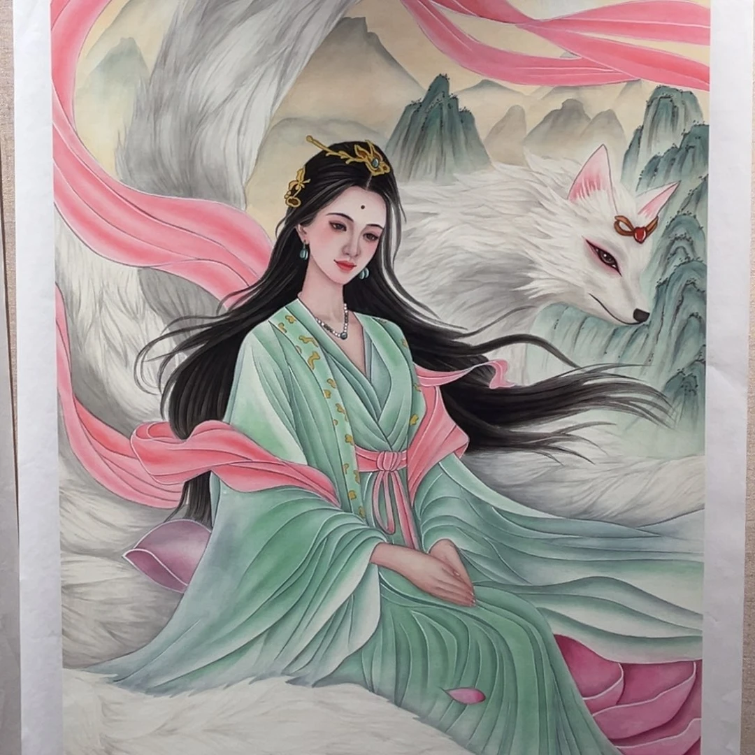 书法李老师九尾狐画芯