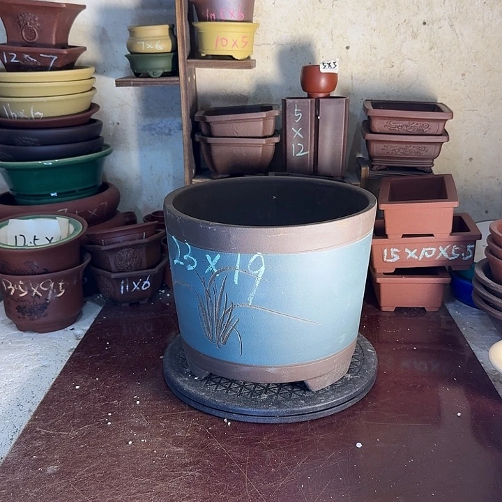 宜兴紫砂花盆手工制作