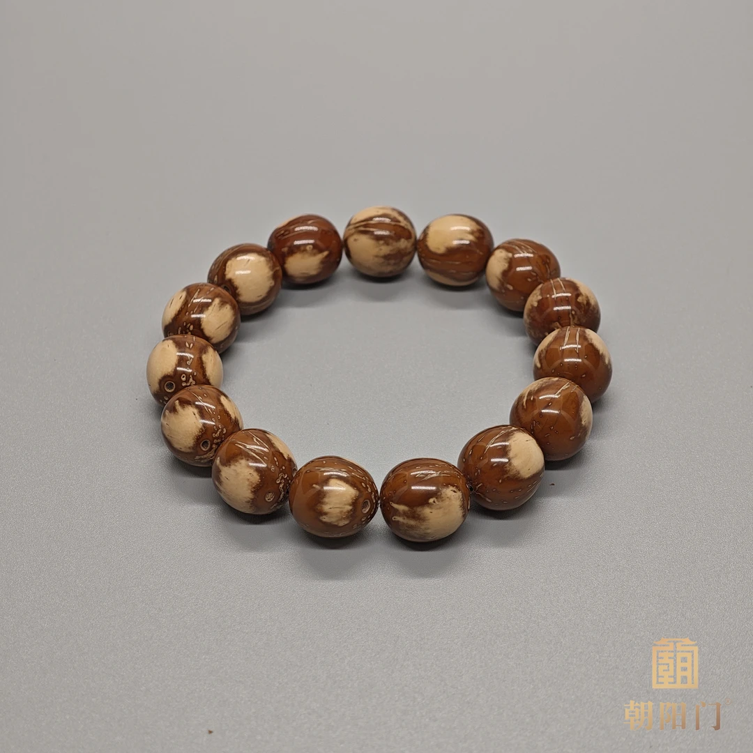 【D2713】紫金鼠花皮鼠“龙蛋”14mm左右精抛光椭圆珠型文玩手串