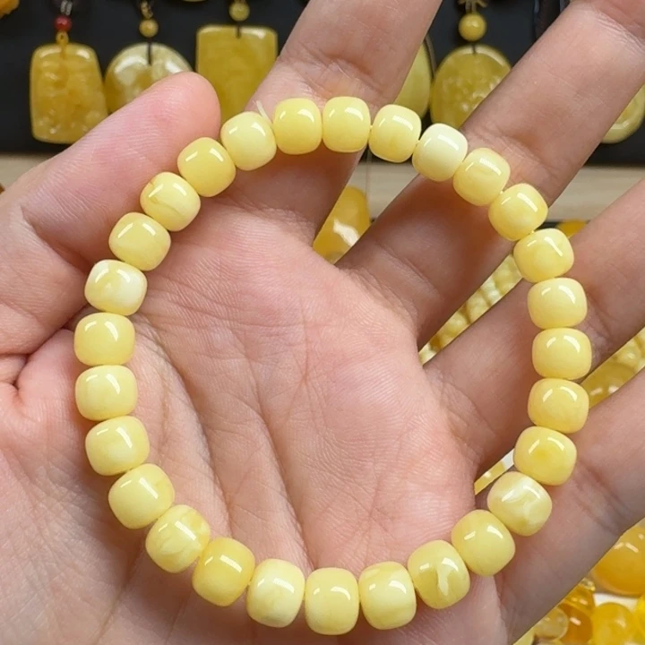 蜜蜡合金珠宝奇石7*6