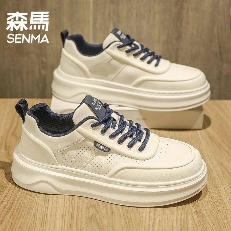 森马男鞋2025新款冬季潮流百搭休闲白色板鞋运动厚底增高小白潮鞋