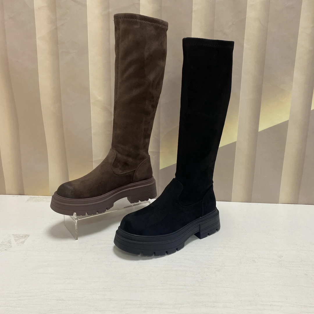 431-2秋冬新款时尚百搭厚底不过膝长靴G9/12