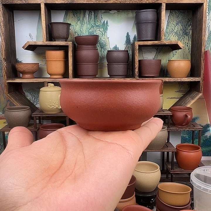 茶杯紫砂拙器甄选，纯原本矿。