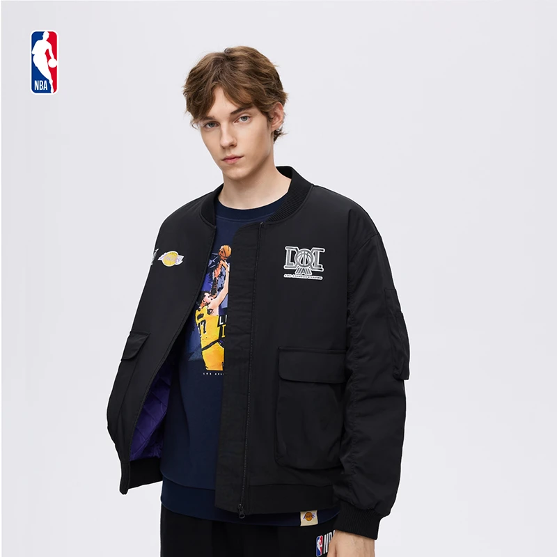 【新品】NBA官方库里/詹姆斯男女同款工装风休闲潮流棉服夹克