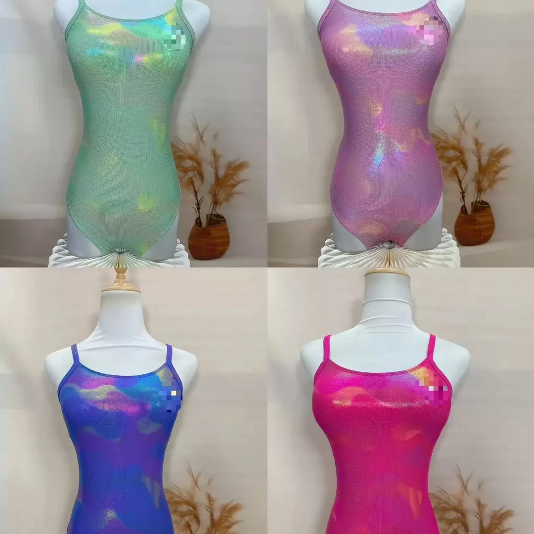 专业竞速连体露背性感女士三角中低叉大包臀游泳衣