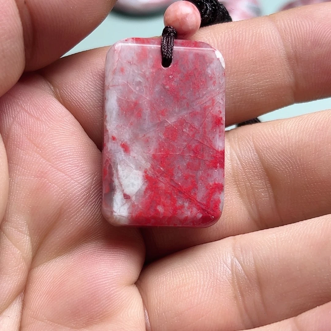 紫砂天然朱砂辰石吊坠