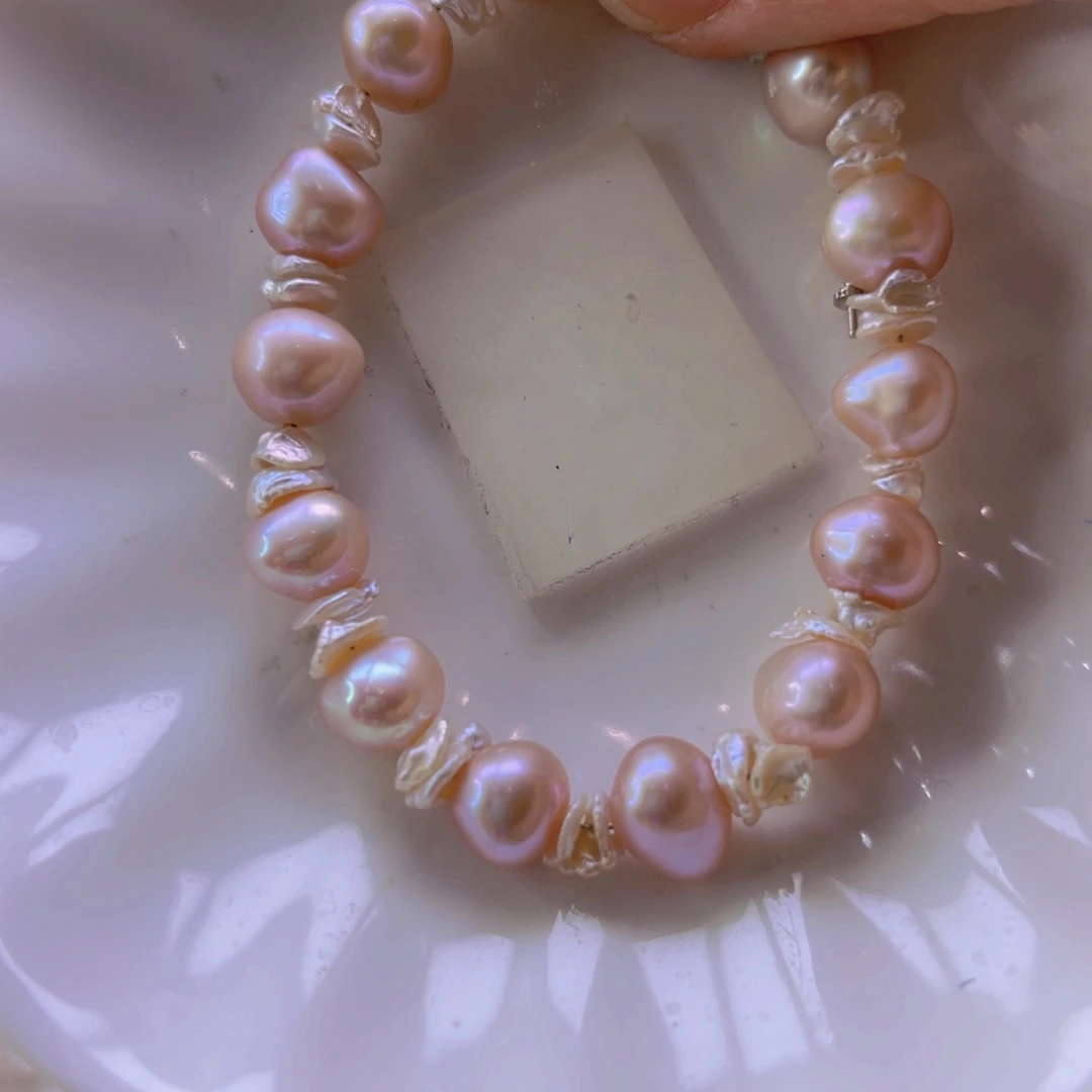 淡水珍珠手绳合金