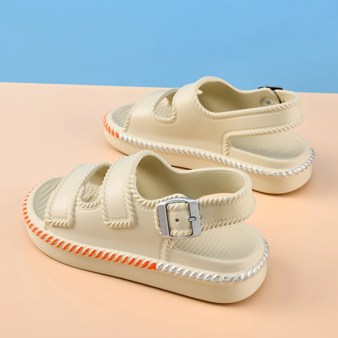 凉鞋女款夏季外穿2025新款厚底防滑两穿踩屎感拖鞋情侣沙滩凉拖鞋