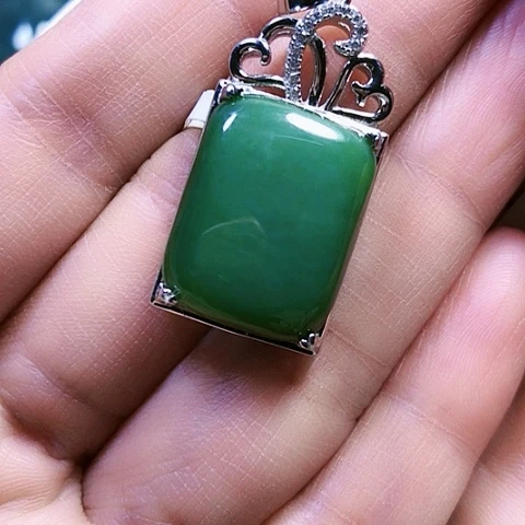 和田玉银S925镶嵌戒指