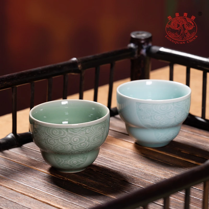 龙泉青瓷主人杯单杯茶杯茶盏高端男士功夫茶具专用品茗杯子陶瓷
