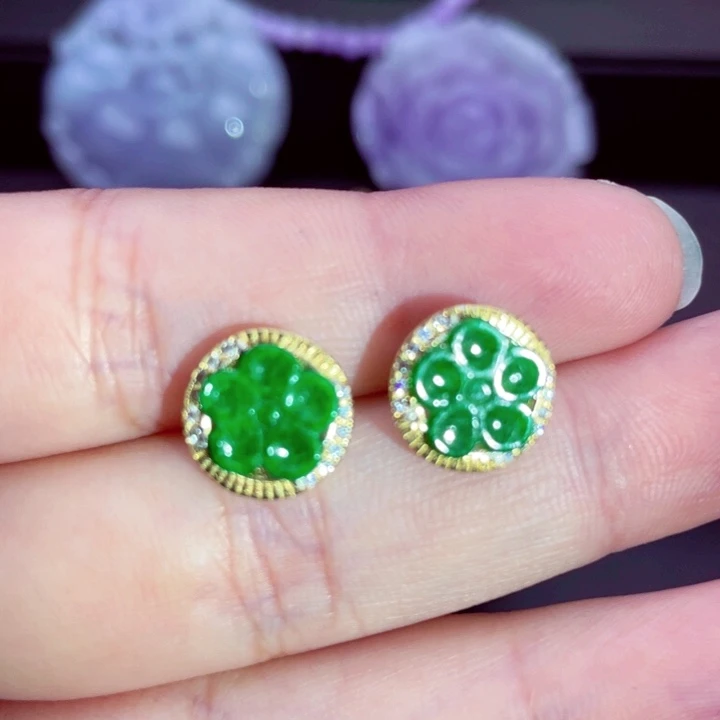 翡翠未镶嵌耳饰耳饰