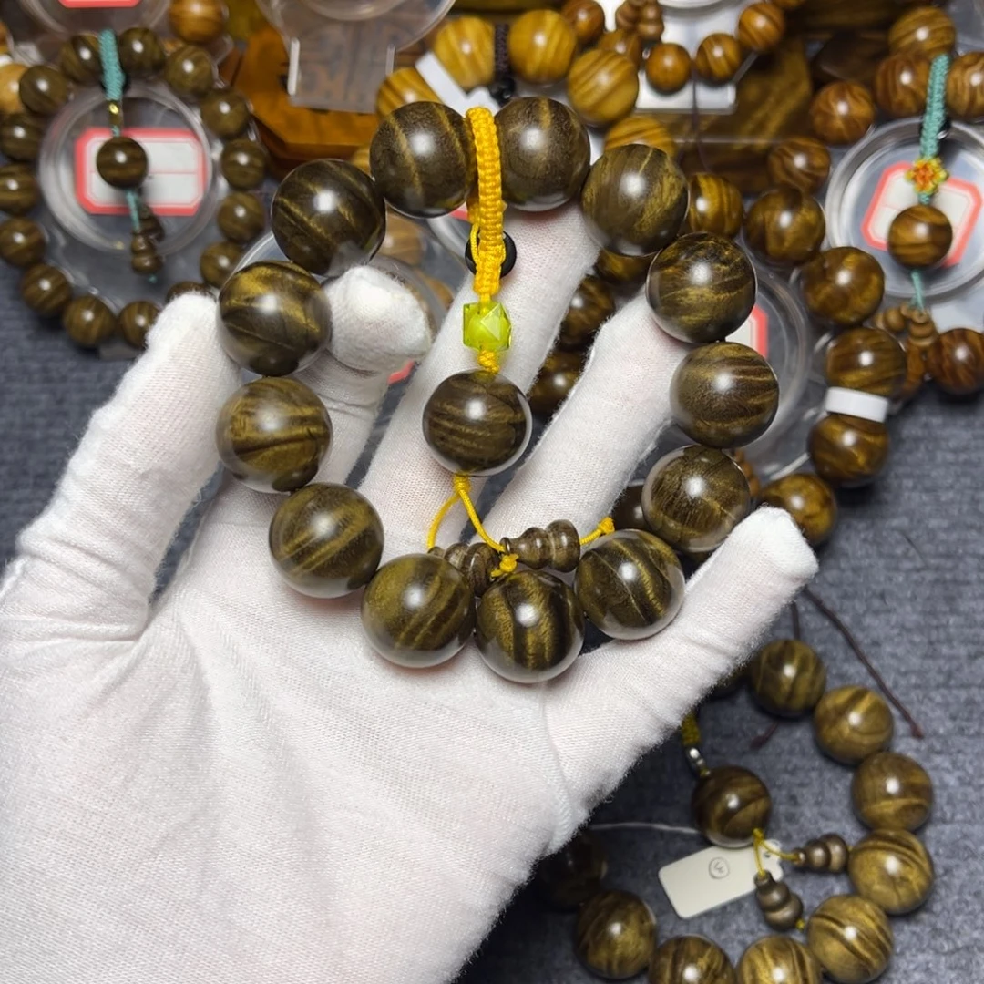 手串/手链楠木（金丝楠）阴沉绿1.8水波微哑300