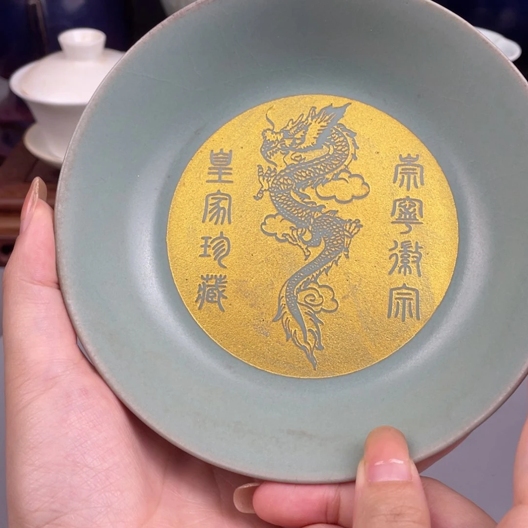 瓶赏盘汝瓷纯手工制作