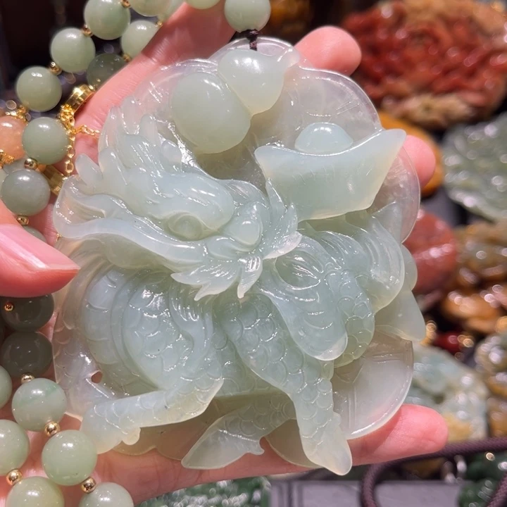 岫玉未镶嵌毛衣链