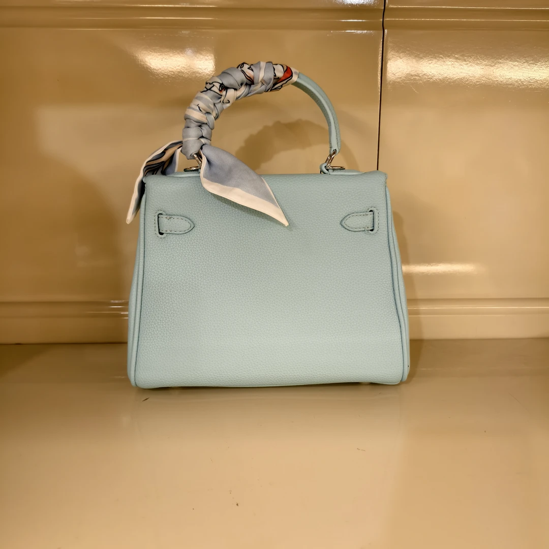 【24x12x19】2025时尚新款轻奢定制包包-8005银扣-25cm