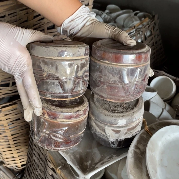 琉璃手工艺品陶瓷艺术摆件四个