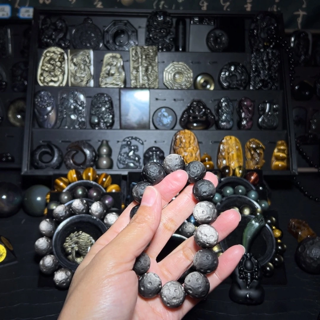 主***丶黑曜岩未镶嵌手链