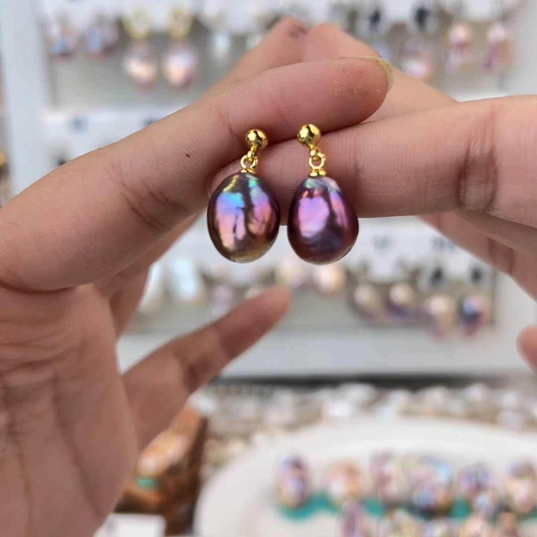 淡水珍珠耳饰未镶嵌