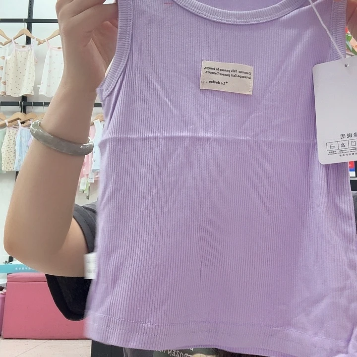 三醋酯纤维90码紫色背心