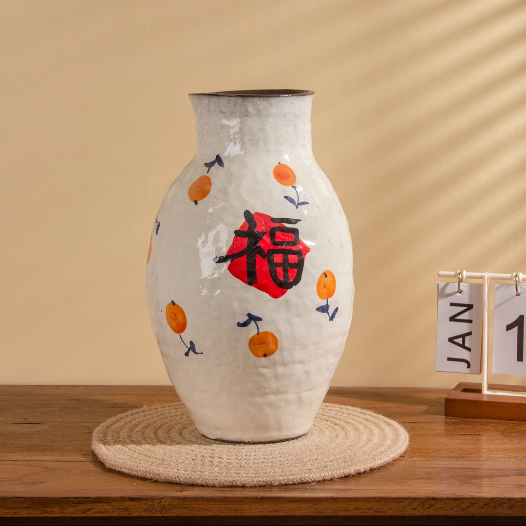 C074  H0600W3 景德镇陶瓷花器室内桌面摆件花瓶