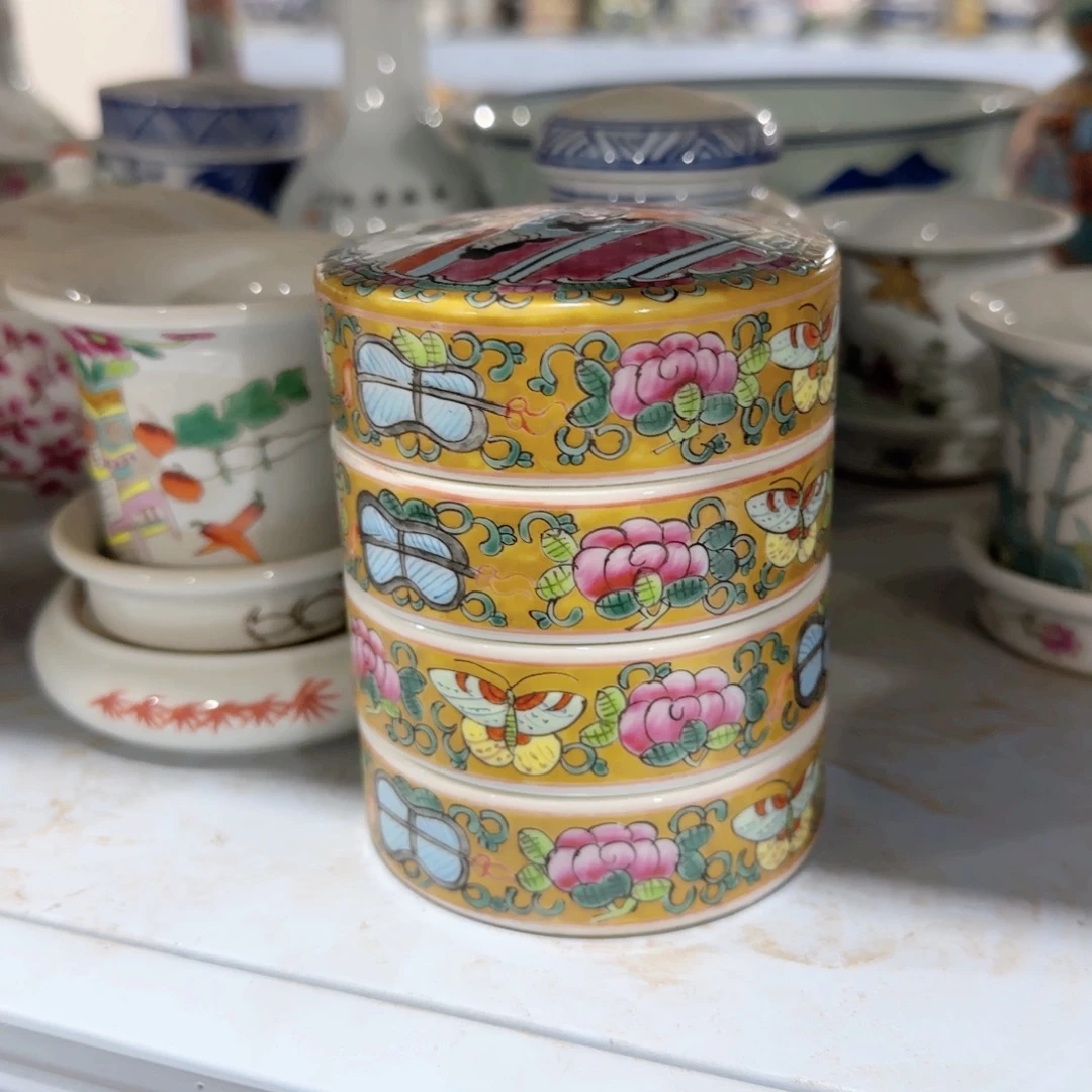 手绘瓷器，全部处理