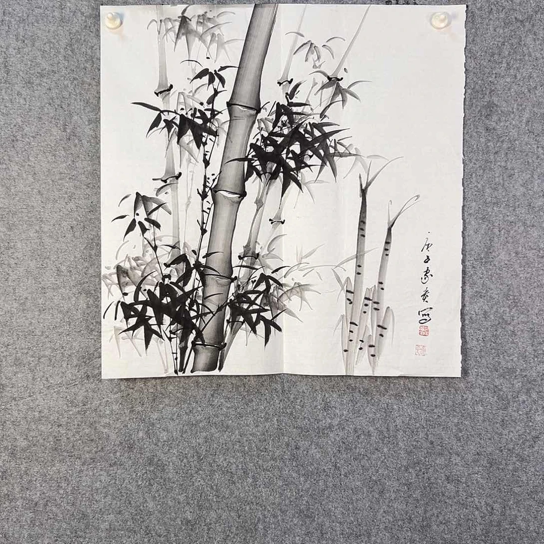 国画259 牡丹之花之叶的颜色与花色
