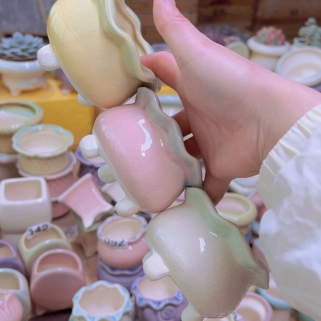 红陶陶瓷花盆当场满12包邮发货